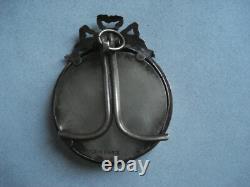 Lot de 2 porte-photo anciens XIXe Napoléon III bronze noud Louis XVI