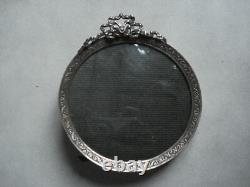 Lot de 2 porte-photo anciens XIXe Napoléon III bronze noud Louis XVI