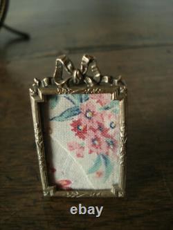 Lot de 2 porte-photo anciens en bronze XIXe Napoléon III noeud Louis XV