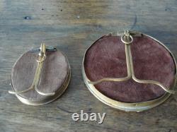 Lot de 2 porte-photo médaillon anciens en bronze XIXe Napoléon III Empire Lot de 2 porte-photo médaillon anciens en bronze XIXe Napoléon III Empire