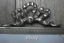 Lot de 3 Porte-photo anciens XIXe bronze laiton Napoléon III, noeud Louis XVI