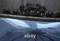 Lot de 3 Porte-photo anciens XIXe bronze laiton Napoléon III, noeud Louis XVI