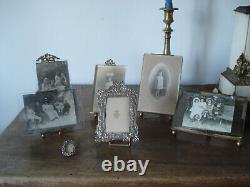 Lot de 7 porte photo anciens XIXe Napoléon III dont un petit médaillon