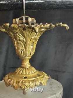 Luminaire ancien fin XIXè Plafonnier en bronze et cristal Epoque Napoléon 3