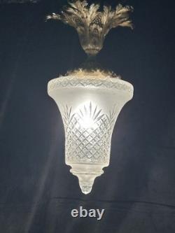 Luminaire ancien fin XIXè Plafonnier en bronze et cristal Epoque Napoléon 3