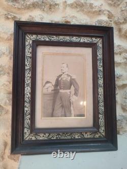 MAGNIFIQUE CADRE ANCIEN PARIS DANGLETERRE Photo Officier Général XIXe Empire