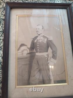 MAGNIFIQUE CADRE ANCIEN PARIS DANGLETERRE Photo Officier Général XIXe Empire