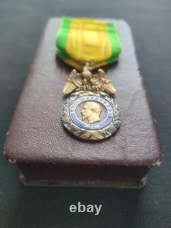 MÉDAILLE MILITAIRE SECOND EMPIRE (SUPERBE) NAPOLÉON III 19e XIXe 2ème Type ANCRE