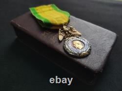 MÉDAILLE MILITAIRE SECOND EMPIRE (SUPERBE) NAPOLÉON III 19e XIXe 2ème Type ANCRE
