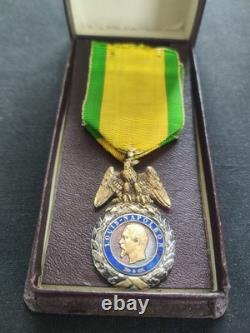 MÉDAILLE MILITAIRE SECOND EMPIRE (SUPERBE) NAPOLÉON III 19e XIXe 2ème Type ANCRE