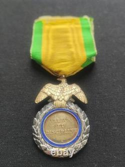 MÉDAILLE MILITAIRE SECOND EMPIRE (SUPERBE) NAPOLÉON III 19e XIXe 2ème Type ANCRE