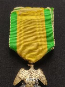 MÉDAILLE MILITAIRE SECOND EMPIRE (SUPERBE) NAPOLÉON III 19e XIXe 2ème Type ANCRE