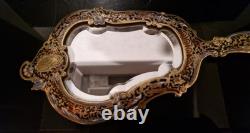 MIROIR XIX ème FACE A MAIN BRONZE ÉMAILLÉ NAPOLÉON III