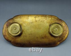 Magnifique Encrier en émail cloissoné et bronze doré Napoléon III fin du XIXe