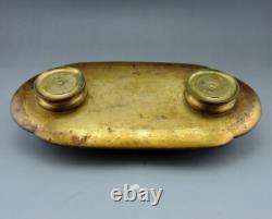 Magnifique Encrier en émail cloissoné et bronze doré Napoléon III fin du XIXe