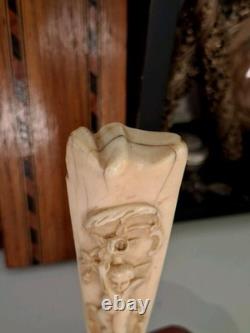 Magnifique Pommeaux Canne Panache Ombrelle XIX Eme Napoléon III Décor Angelot