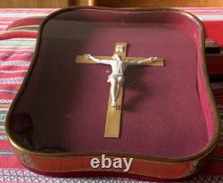 Magnifique cadre coffret XIXe Louis Philippe Napoléon III Christ sur La Croix