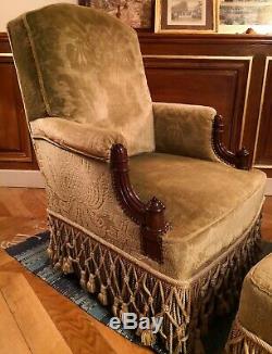 Magnifique fauteuil confortable avec son bout de pied /XIX siècle/très bon état