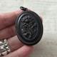 M&eacute;daillon Gutta Percha Napol&eacute;on Iii Xix&egrave; Victorian Mourning Locket Pendant