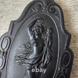 Médaillon Gutta Percha Nymphe XIXè Napoléon III Second Empire Symbole Printemps