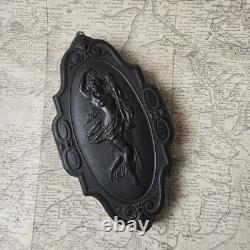 Médaillon Gutta Percha Nymphe XIXè Napoléon III Second Empire Symbole Printemps