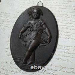 Médaillon Gutta Percha Putti XIXè Napoléon III Second Empire N°1
