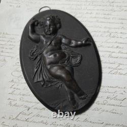 Médaillon Gutta Percha Putti XIXè Napoléon III Second Empire N°2