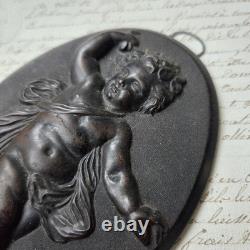 Médaillon Gutta Percha Putti XIXè Napoléon III Second Empire N°2