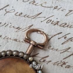 Médaillon Or 18 Carats Pendentif avec Perles Fin XIXè Gold Locket Pendant 18K