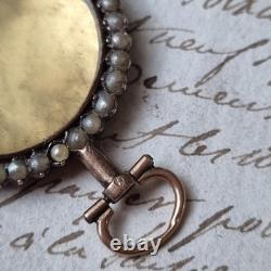 Médaillon Or 18 Carats Pendentif avec Perles Fin XIXè Gold Locket Pendant 18K