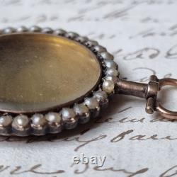Médaillon Or 18 Carats Pendentif avec Perles Fin XIXè Gold Locket Pendant 18K