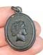 M&eacute;daillon Porte-photo Xixe Profil Femme Fleur Napol&eacute;on Iii Antique Locket Bijou