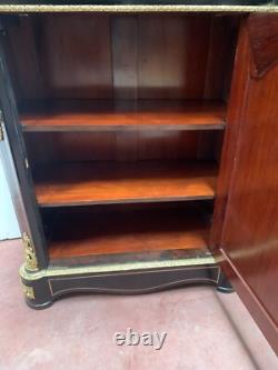 Meuble A Hauteur d'Appui Napoléon III En Bois Et Marqueterie De Laiton XIX Siècl