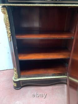 Meuble A Hauteur d'Appui Napoléon III En Bois Et Marqueterie De Laiton XIX Siècl