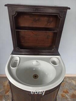 Meuble Toilette Lavabo Italie XIX Siècle Ginori Napoléon III Tuscany