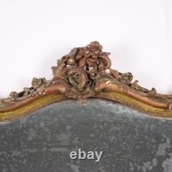 Miroir Ancien Style Napoléon III Bois Doré Italie XIXe Siècle Original