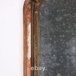 Miroir Ancien Style Napoléon III Bois Doré Italie XIXe Siècle Original