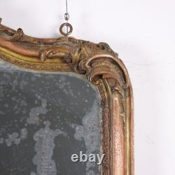 Miroir Ancien Style Napoléon III Bois Doré Italie XIXe Siècle Original