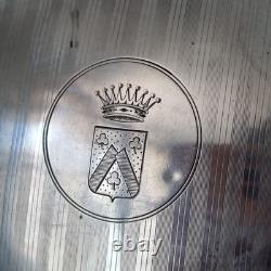 Miroir Argent Couronne Comtale Armoiries XIXè French Nobility