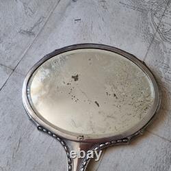 Miroir Argent Couronne Comtale Armoiries XIXè French Nobility