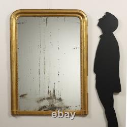 Miroir Napoléon III Ancien Sapin Doré France XIXe Siècle Original