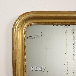 Miroir Napoléon III Ancien Sapin Doré France XIXe Siècle Original