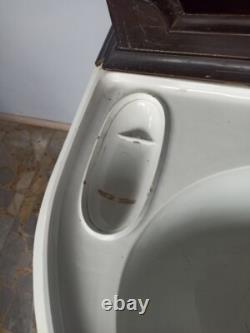 Mobile Lavabo Italie XIX Siècle Céramique Ginori Toscane Napoléon III