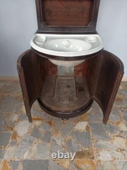 Mobile Lavabo Italie XIX Siècle Céramique Ginori Toscane Napoléon III