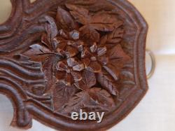 Montre en argent du XIX Napoléon III avec son porte montre en bois sculpté