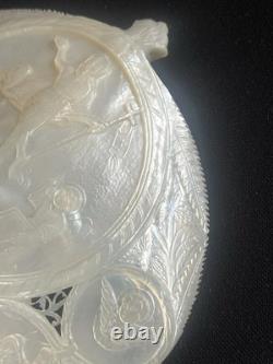 Nacre De Jerusalem Coquillage Sculpte XIX Antique Carved Mother Of Pearl Shell