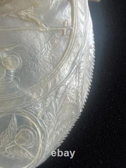 Nacre De Jerusalem Coquillage Sculpte XIX Antique Carved Mother Of Pearl Shell