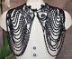 Napoleon 3 Xix Collier Plastron Perles De Jais Corsage Capelet Cape Victorien