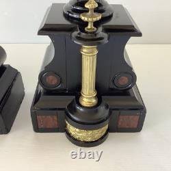 Napoleon III Paire Cassolette Cheminée Marbre Décor Doré France XIXe