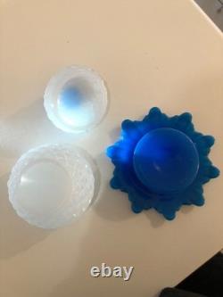 OPALINE BACCARAT sucrier XIX ananas ou saint louis charles X or Napoleon III